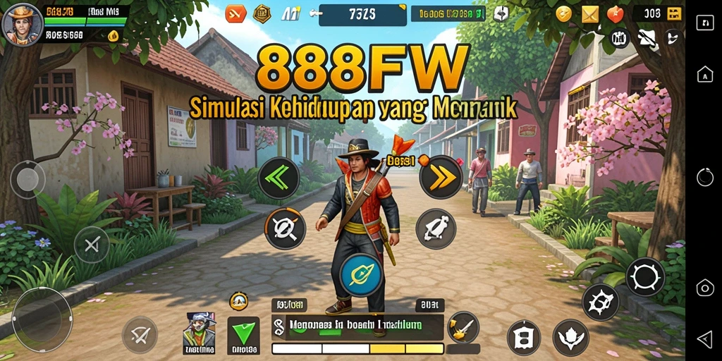 Tangkapan layar utama dari gameplay Simulation 888FW yang mendebarkan.