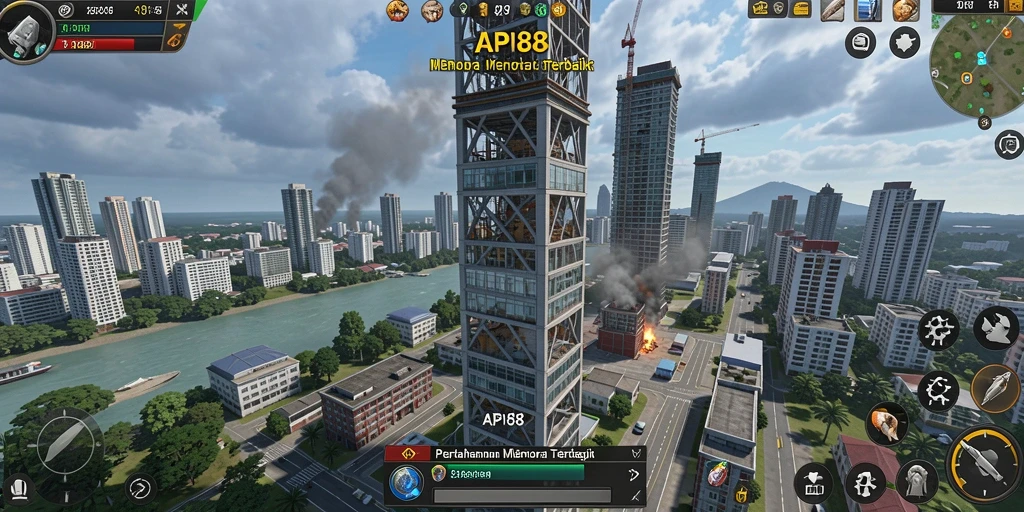 Screenshot utama menampilkan aksi mendebarkan dalam gameplay Tower Defense.