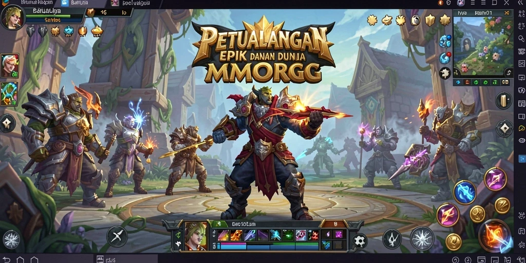 Screenshot gameplay epik BARU01 dalam dunia MMORPG.