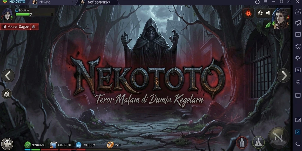 Tampilan menakutkan dalam gameplay NEKOTOTO, siap menguji nyali Anda.
