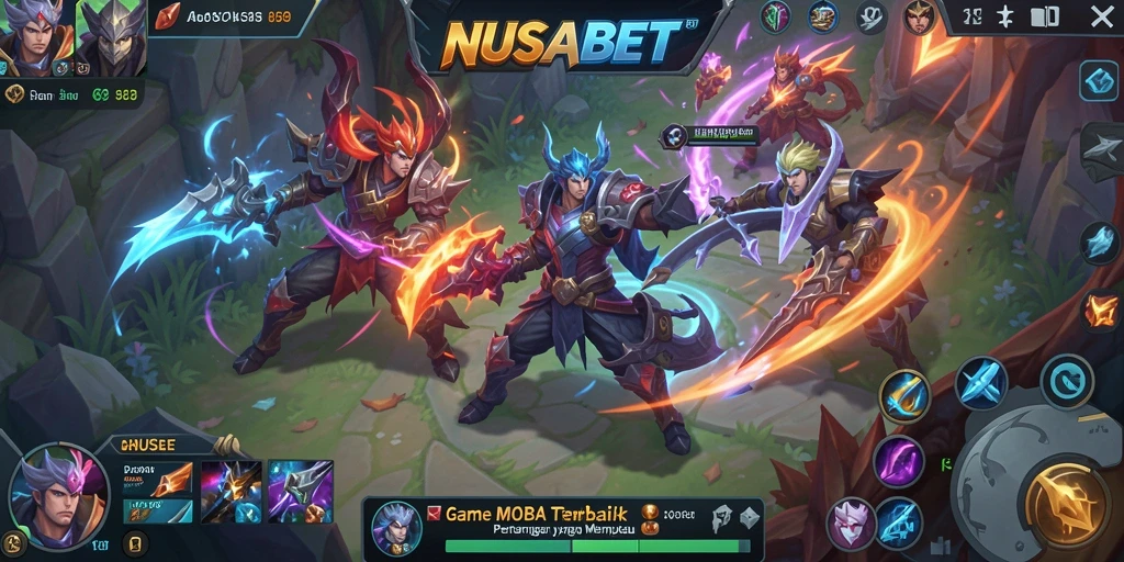 Tampilan gameplay NUSABET yang epik dan menarik.