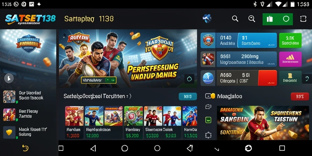 Tampilan grafik SATSET138 yang menarik dan interaktif dalam taruhan olahraga.