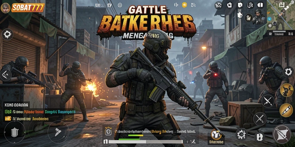 Screenshot gameplay SOBAT777 menampilkan pertempuran seru dan strategis.