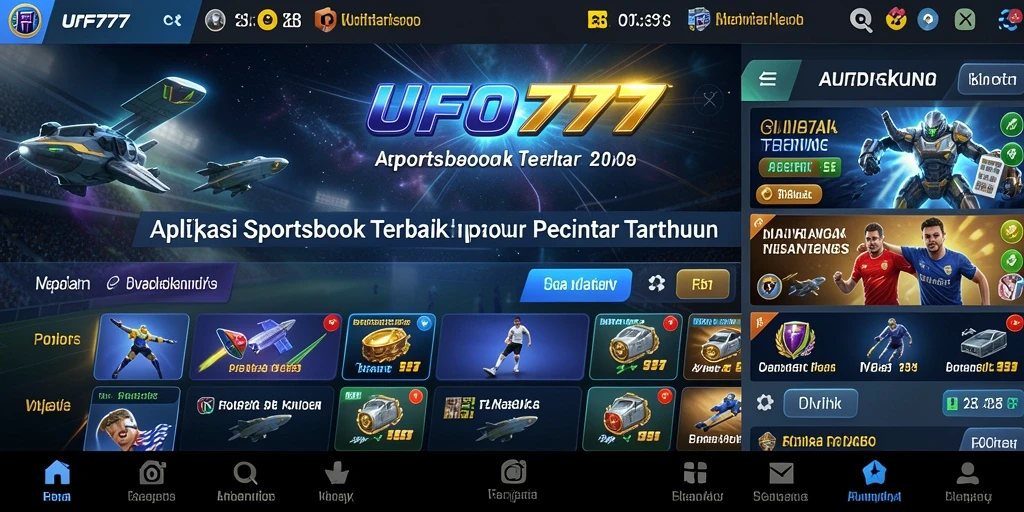 Tampilan utama gameplay <strong>UFO777</strong> dengan berbagai pilihan taruhan olahraga.